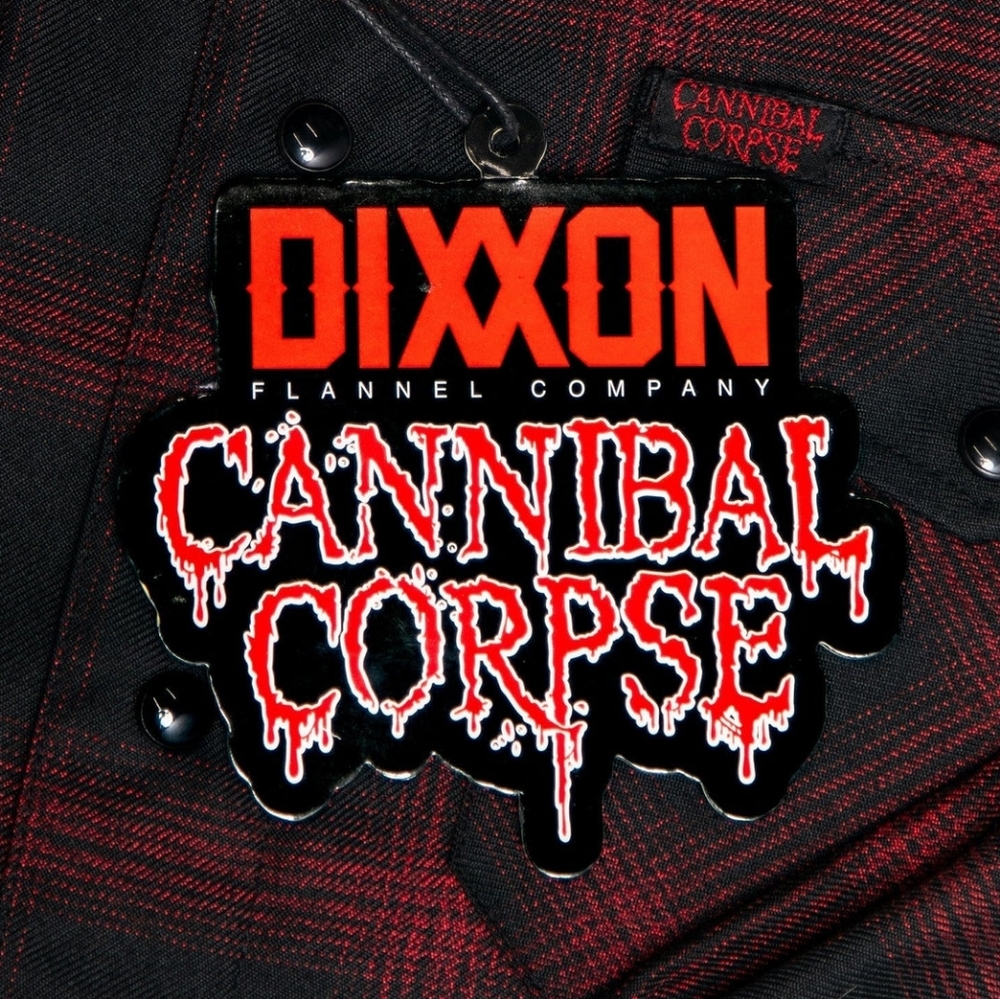 DIXXON Men's Cannibal Corpse Sold Out Limited Edition Men's Large Plaid Snaps